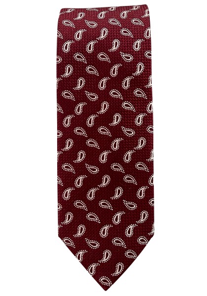 KOVLAND Bordeaux Paisley Krawatte